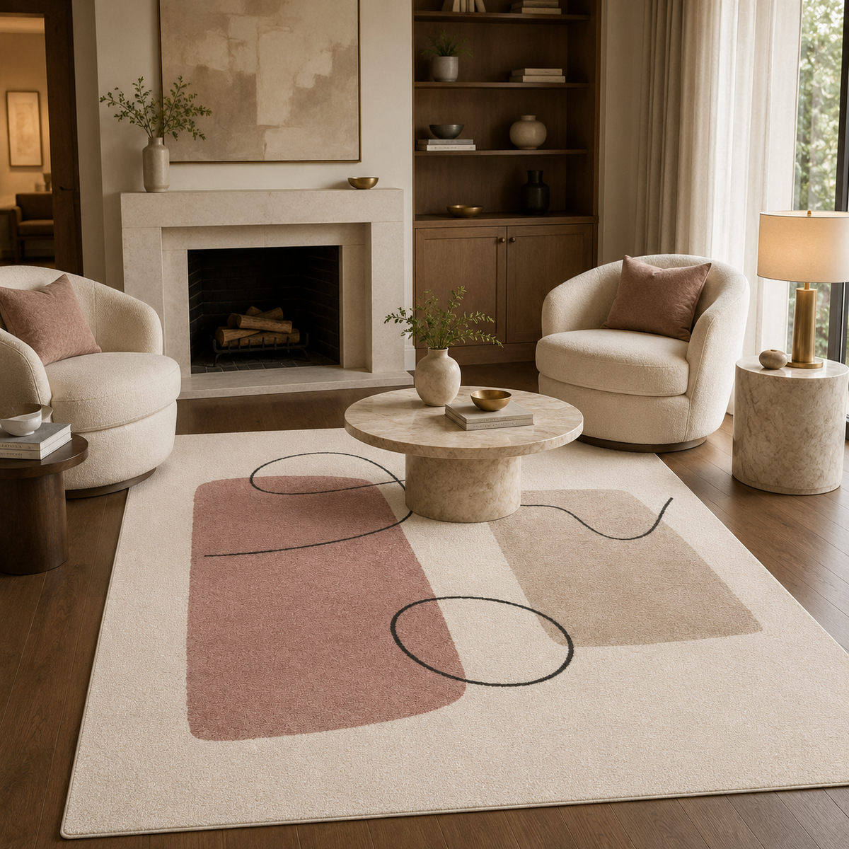 Tapis rectangulaire Naya – style moderne – motifs abstraits