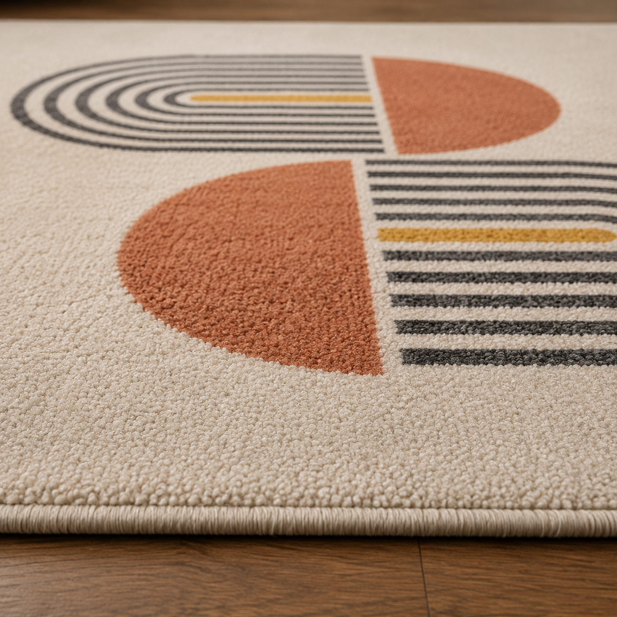Tapis rectangulaire Solaya – style moderne – motifs géométriques