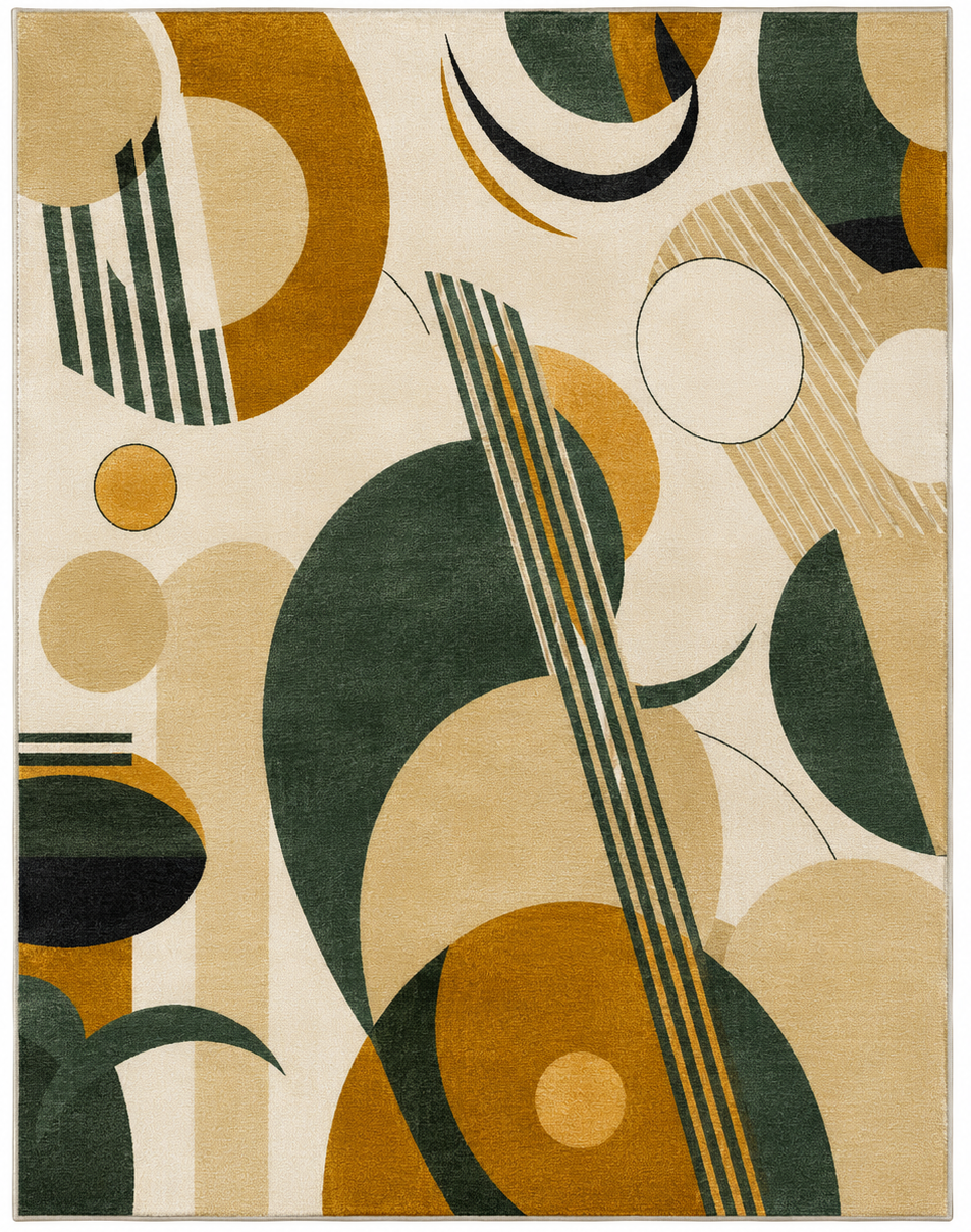 Tapis rectangulaire Élyra – style moderne – motifs abstraits