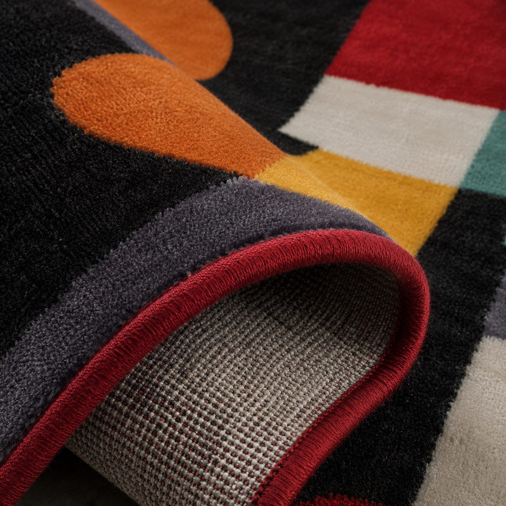 Tapis rectangulaire Lioran – style moderne artistique – motifs abstraits multicolores