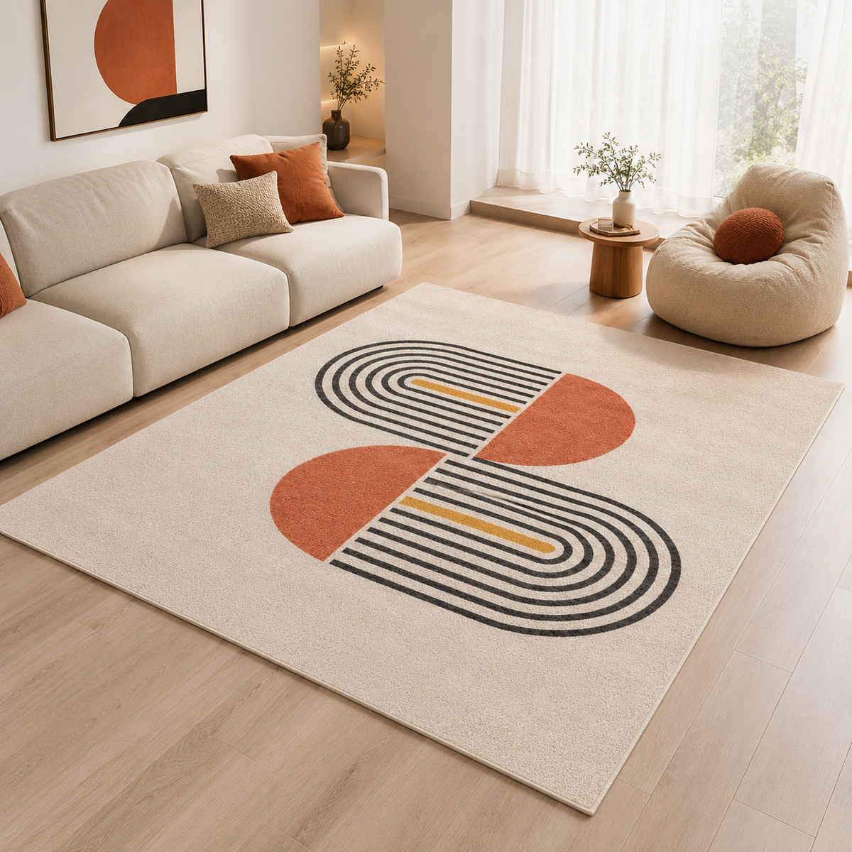 Tapis rectangulaire Solaya – style moderne – motifs géométriques