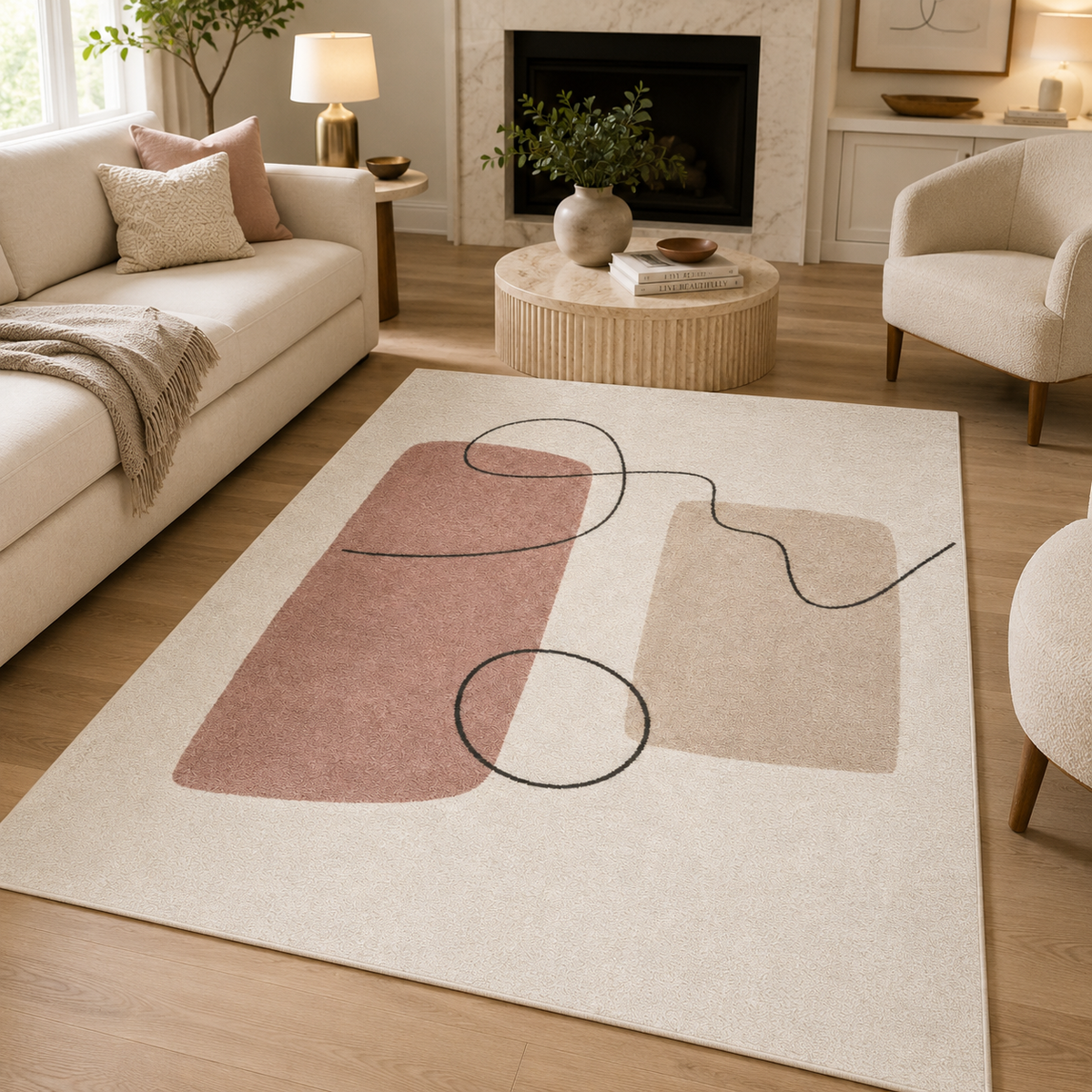 Tapis rectangulaire Naya – style moderne – motifs abstraits