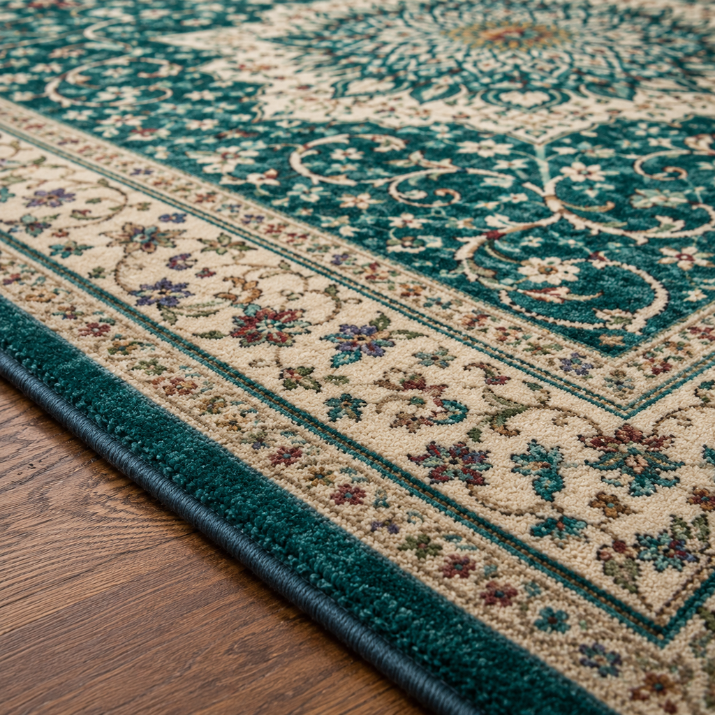 Tapis rectangulaire Naëlya – style berbère – motifs floraux